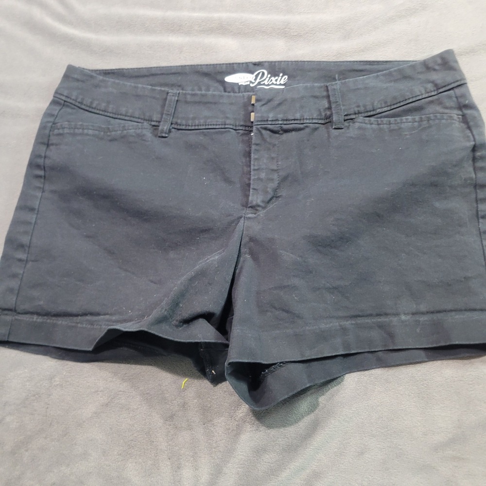 Old Navy Pixie Shorts Womens 6 Regular Blackjack Black Cotton‎ Stretch 173927-05